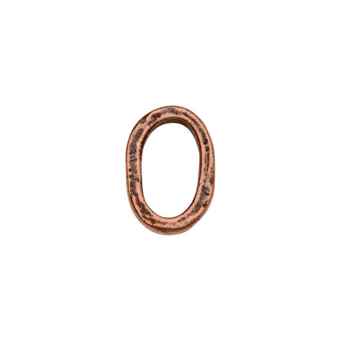 Open Frame, Oval Hammered Hoop 17x11.5mm, Antiqued Copper, by Nunn Design (1 Piece)