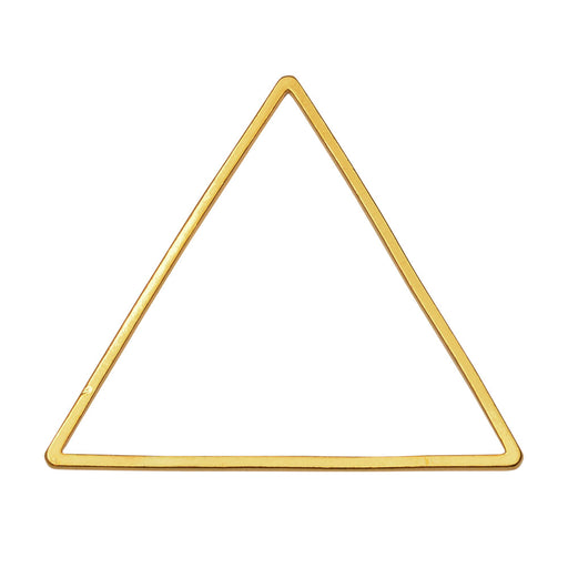 Beadable Open Frame Link, Triangle 29mm, Gold Tone (4 Pieces)