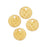 Round Charm, Textured with Punched Hole 10mm, Brass (4 Pieces)