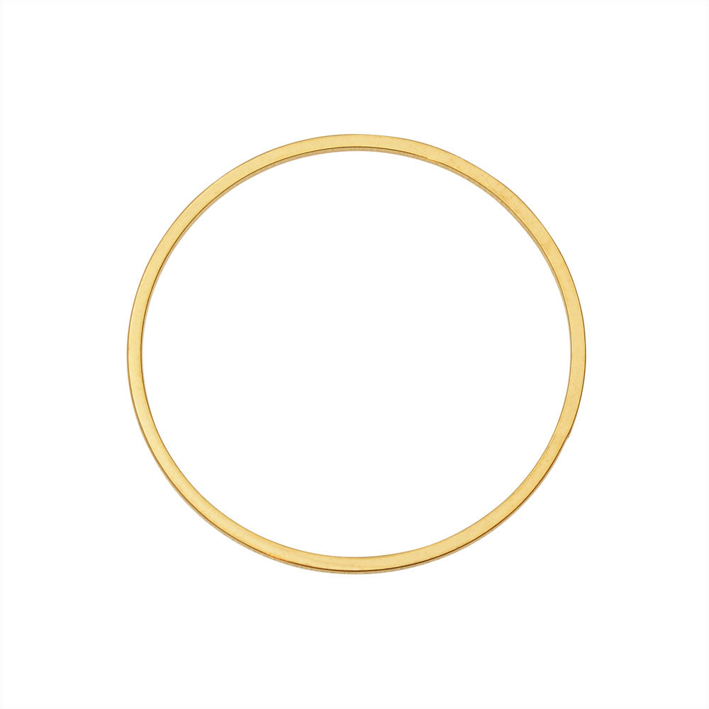 Beadable Open Frame Link, Circle 30mm, Gold Tone (4 Pieces)
