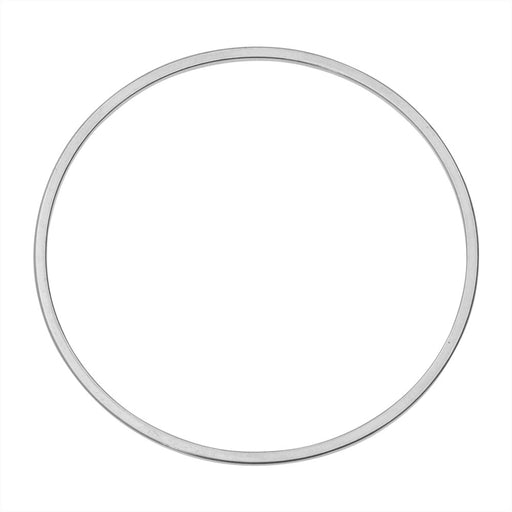 Beadable Open Frame Link, Circle 40mm, Stainless Steel (4 Pieces)