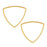 Beadable Open Frame Link, Heart Triangle 20mm, Gold Tone (4 Pieces)