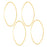 Beadable Open Frame Link, Ellipse Oval 40x20mm, Gold Tone (4 Pieces)