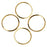 Beadable Open Frame Link, Concave Circle 25mm, Gold Tone (4 Pieces)