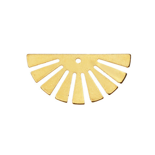 Semi-Circle Pendant, 12x24mm, Brass (4 Pieces)