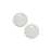 Round Charm, 10mm, White Gold Plated (4 Pieces)