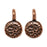 Metal Charm, Hammered Full Moon 10.5x6.5mm, Antiqued Copper Plated, By TierraCast (2 Pieces)