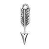 Charm, Mini Feather Arrow 22.5x5mm, Antiqued Silver, by Nunn Design (1 Piece)