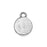 Flat Tag Charm, Mini Hammered Circle 13.5x10mm, Antiqued Silver, by Nunn Design (1 Piece)