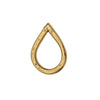 Open Frame, Hammered Mini Drop 19.5x14mm, Antiqued Gold, by Nunn Design (1 Piece)