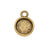 Bezel Pendant, Circle 14.5x10.5mm, Antiqued Gold, by Nunn Design (1 Piece)