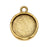 Bezel Pendant, Circle 20x15mm, Antiqued Gold, by Nunn Design (1 Piece)