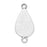 Bezel Pendant Link, Drop 22.5x10.5mm, Antiqued Silver, by Nunn Design (1 Piece)