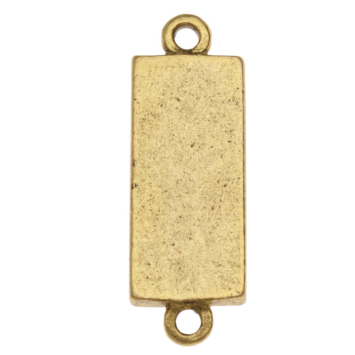 Bezel Pendant Link, Rectangle 24.5x8mm, Antiqued Gold, by Nunn Design (1 Piece)