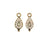 Zola Elements Charm, Beaded Teardrop 7x15mm, Antiqued Gold Toned/Lt Pink (2 Pieces)