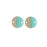 Zola Elements Wood & Resin Connector Link, Coin 14mm, Sea Green (2 Pieces)