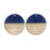 Zola Elements Wood & Resin Pendant, Coin 28mm, Indigo Blue (2 Pieces)