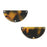 Zola Elements Acetate Y-Connector Link, Half Circle 29.5x15mm, Brown Tortoise Shell (2 Pieces)