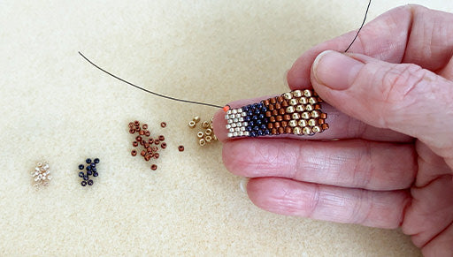 Quick Tip: How to Peyote Stitch with Different Sizes and Shapes of Seed Beads in the Same Design