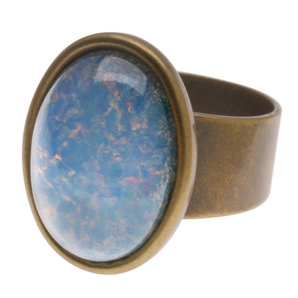 Retired - Opal's Ring in Rainbow Blue