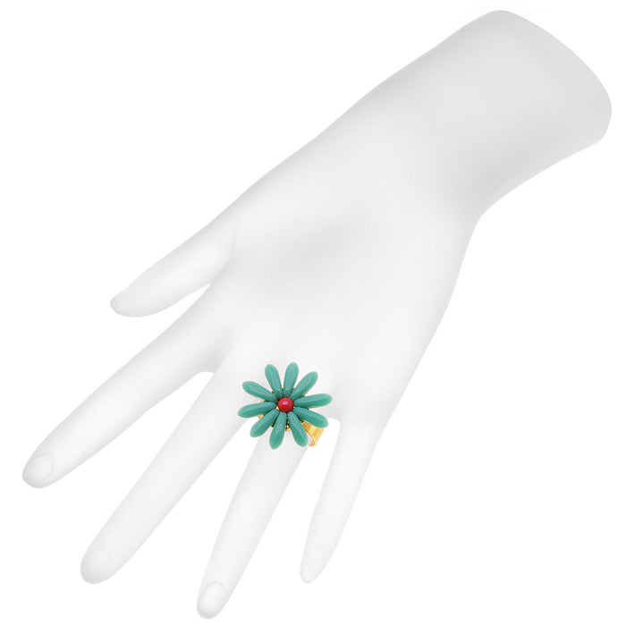 Retired - Dear Daisy Ring in Turquoise