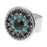 Retired - Desi Ring in Jet and Turquoise