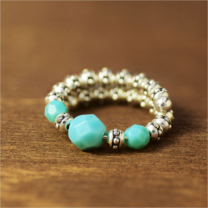 Turquoise Memory Wire Ring