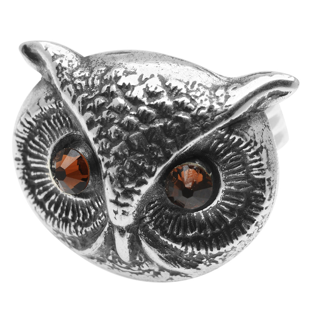 Retired - Brown-Eyed Owl Ring