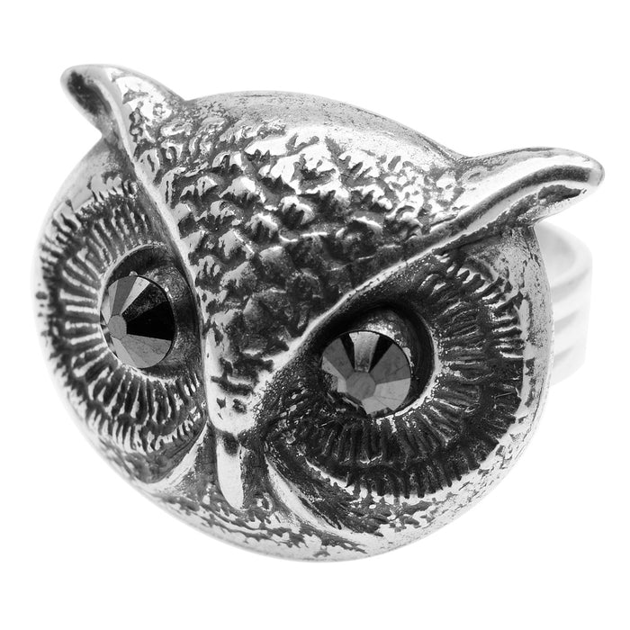 Retired - Black-Eyed Owl Ring