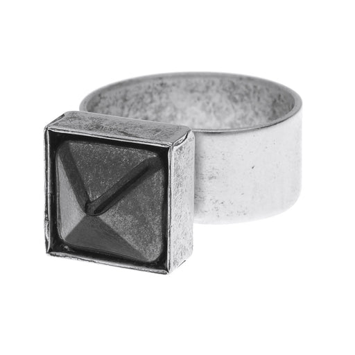 Retired - Hematite Pyramid Ring