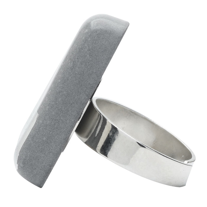 Retired - Silvered Concrete Ring