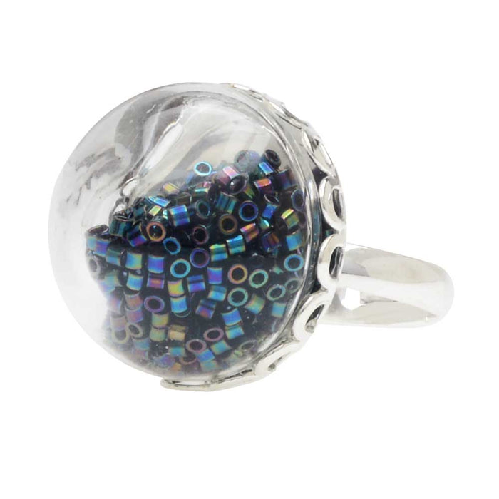 Retired - Sparkly Bauble Ring in Silver