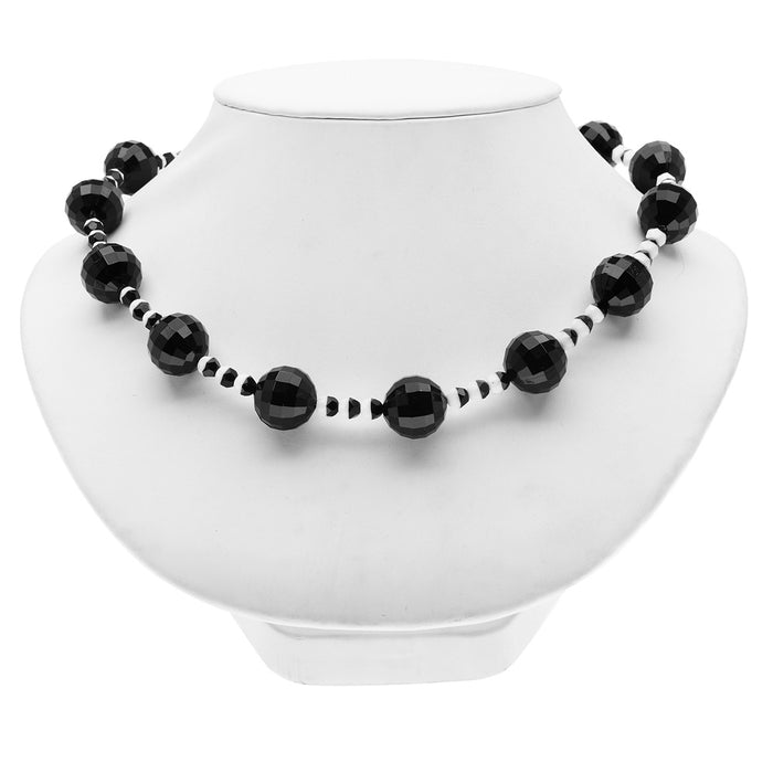 Retired - Black & White Mod Necklace & Earring Set