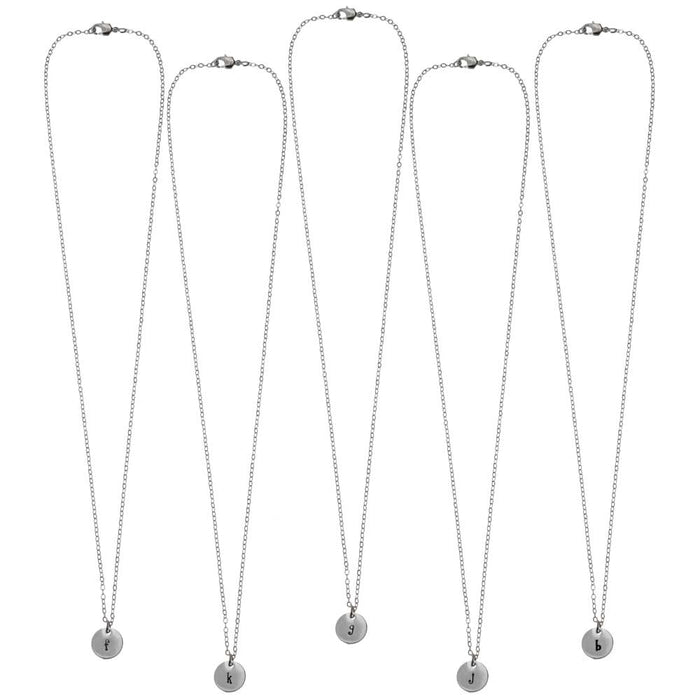 Retired - Set of Five Personalized Initial Necklaces