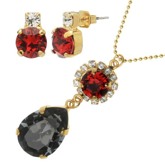 Retired - Hint of Crimson Necklace and Earring Set