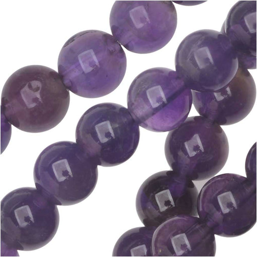 Dakota Stones Gemstone Beads, Purple Amethyst, Round 6mm (8 Inch Strand)