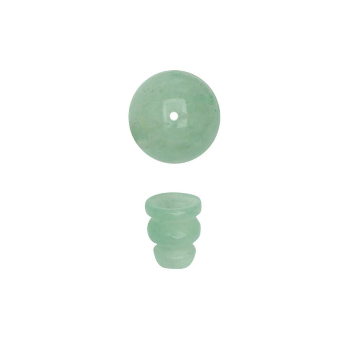 Gemstone Guru Beads, Aventurine, Round 10mm, Green (1 Set)