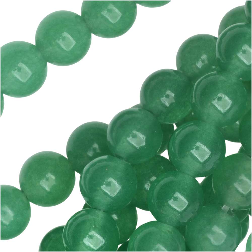 Gemstone Beads, Aventurine, Round 6.5mm, Green (15 Inch Strand)