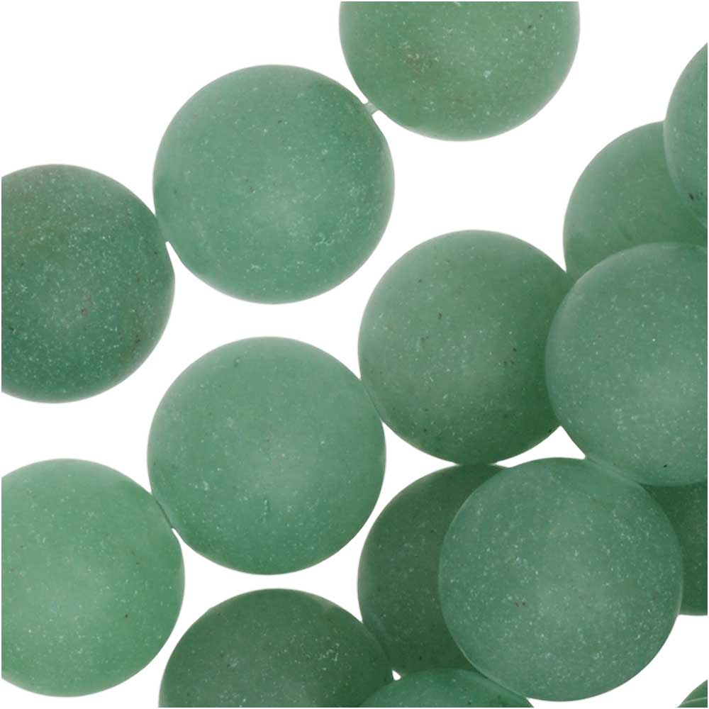 Dakota Stones Gemstone Beads, Green Aventurine, Matte Round 8mm (7.75 Inch Strand)