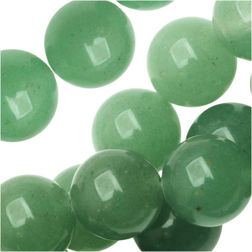 Dakota Stones Gemstone Beads, Green Aventurine, Round 10mm (8 Inch Strand)