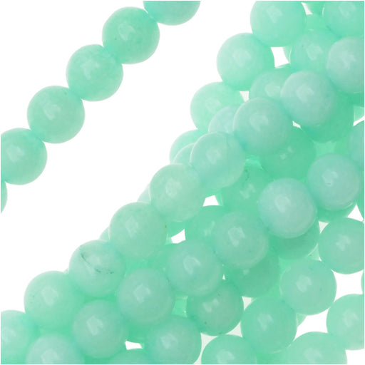 Gemstone Beads, Amazonite, Round 4mm, Pale Aqua (14.5 Inch Strand)
