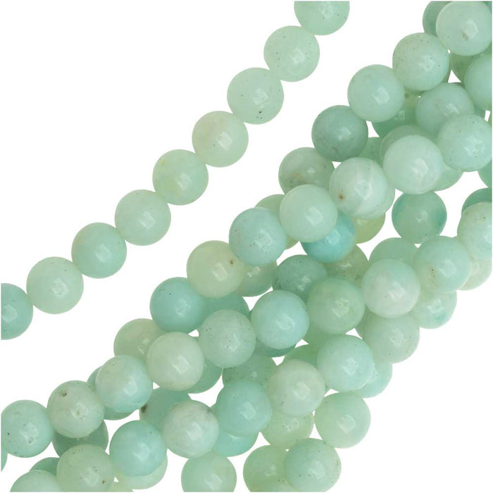 Dakota Stones Gemstone Beads, Green Amazonite, Round 6mm (8 Inch Strand)