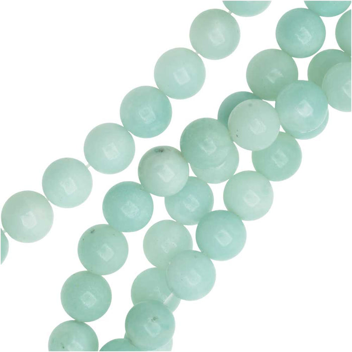 Dakota Stones Gemstone Beads, Green Amazonite, Round 8mm (8 Inch Strand)
