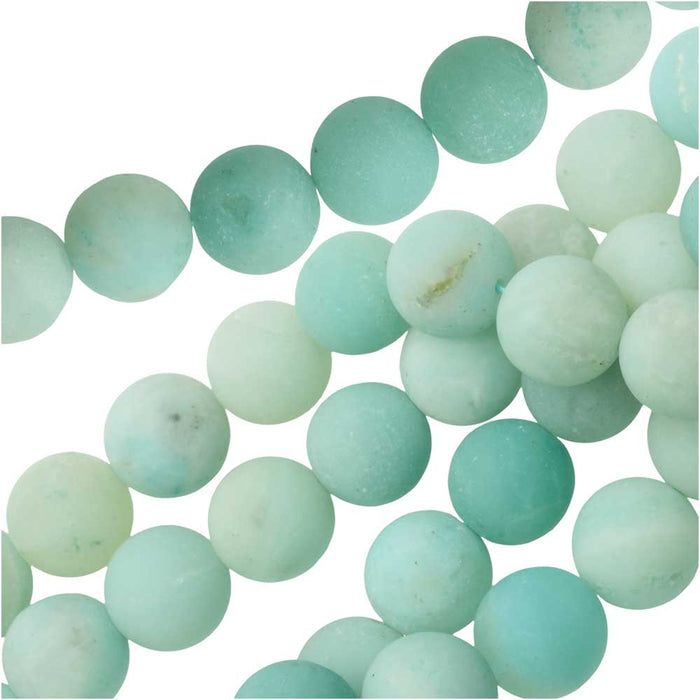 Dakota Stones Gemstone Beads, Green Amazonite, Matte Round 10mm (8 Inch Strand)