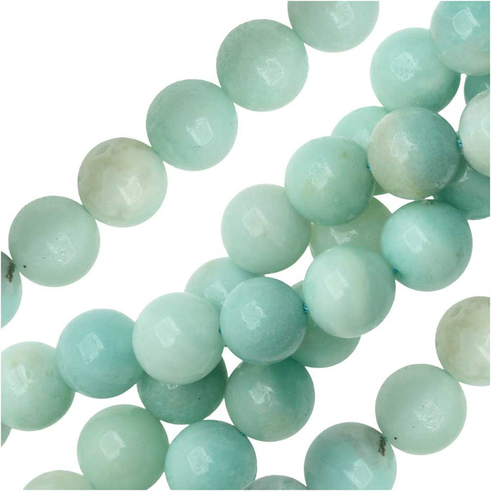 Dakota Stones Gemstone Beads, Green Amazonite, Round 10mm (8 Inch Strand)