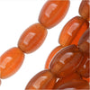 Gemstone Beads, Carnelian, Barrel 6x4mm, Orange (15 Inch Strand)