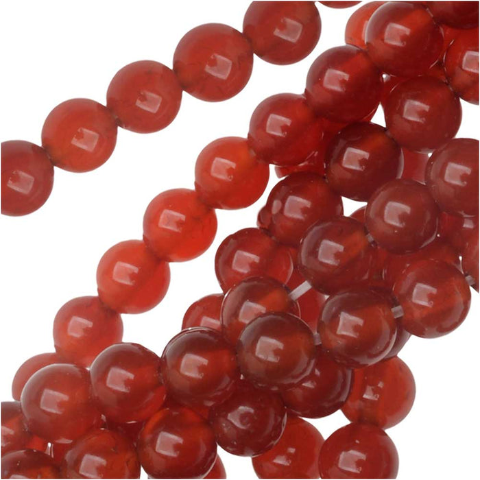 Gemstone Beads, Carnelian, Round 4mm, Red (15 Inch Strand)