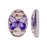 Tempered Glass Oval Cabochons Purple Butterfly 13x18mm (4 pcs)
