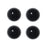 Black Onyx Gemstone Round Flat-Back Cabochons 13mm (4 Pieces)