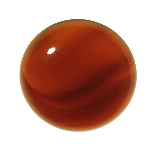Carnelian Gemstone Round Flat-Back Cabochon 25mm (1 Piece)